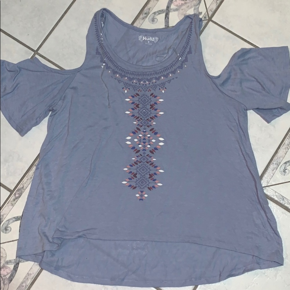 Cute purple off the shoulder tank